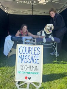 Couples massage at the 4 Paws Marathon