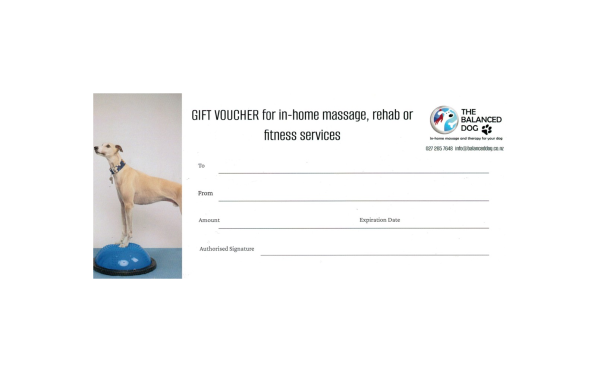Gift voucher for The Balanced Dog